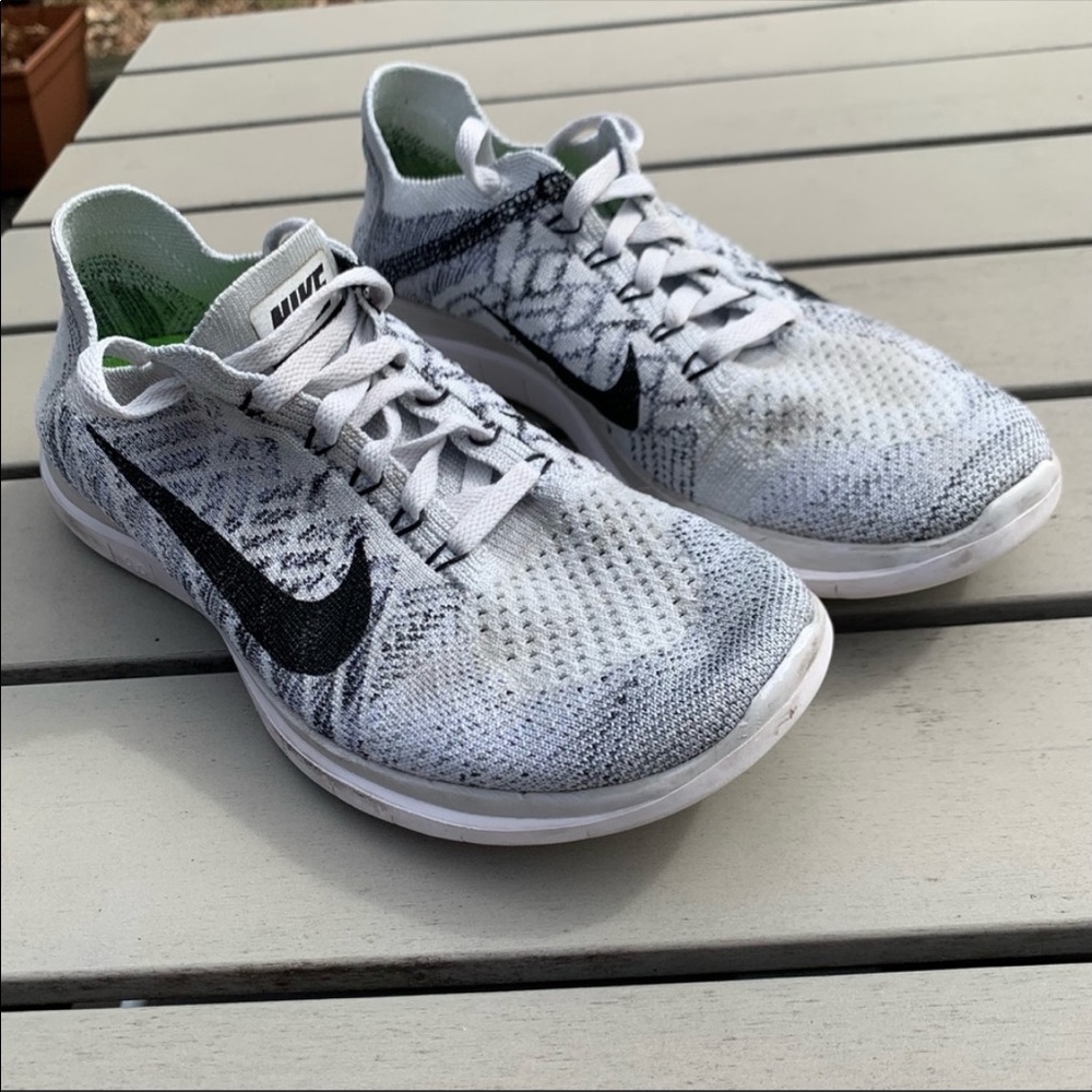 Nike Free 4.0 Flyknit Gray Running Shoes size 6